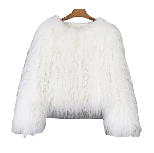 Foreign Trade Autumn and Winter New Large Size Fur Women's Coat Korean Version of Solid Color Fur Women's Short Coat