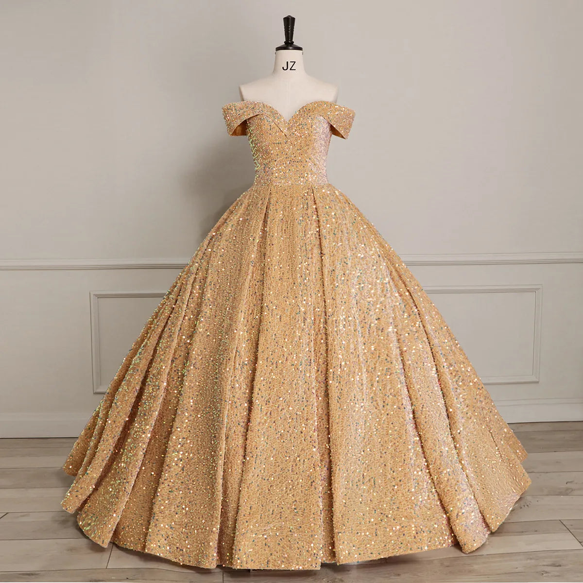 Elegant Modern One-Shoulder Bridal Wedding Dress Lace-up Tutu Skirt Adults Sleeveless Ball Gown Color Changing Sequin Prom Gown