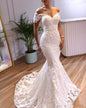NE202 Vintage Sexy Mermaid Arabic Wedding Dresses Sweetheart Beaded Lace Bridal Dresses Sweep Train Wedding Gowns
