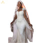S6092F  Elegant Hot Sale High Quality Fishtail  High Quality Bridal Gown Lace Decoration  Drop Ship Mermaid Wedding Dress