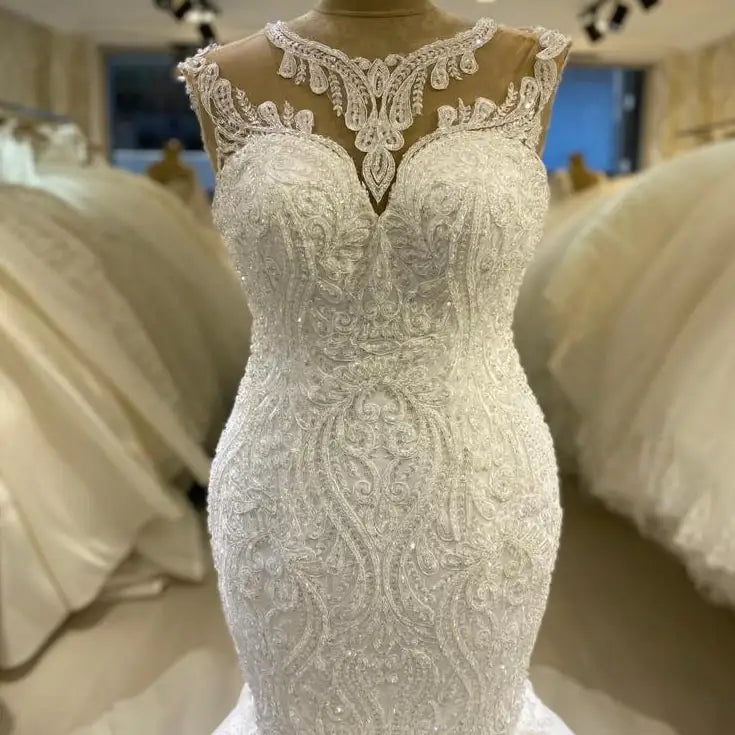 S538Q   2025  New White Fishtail fairy Tail Wedding Dress