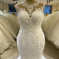 S538Q   2025  New White Fishtail fairy Tail Wedding Dress