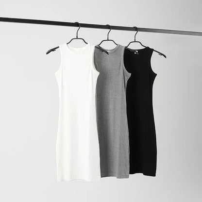 Women's Soft Lounge Ribbed Sleeveless Maxi Dress Slimming Fit Comfortable Modal Dress for Female Bodycon Causal Dress