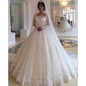 NE225 Long Sleeves Tulle Ball Gown Wedding Dress Real Vestidos De Novia Charming Court Train Formal Bride Dresses