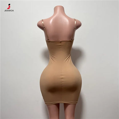 S2718-summer Dresses 2025 Sexy Mini Spaghetti Strap Dress for Women Black Shapewear Dress