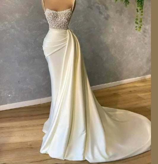 S963A  New High Quality Custom Tube Top  Trailing Super fairy Plus Size Wedding Evening Party Dress