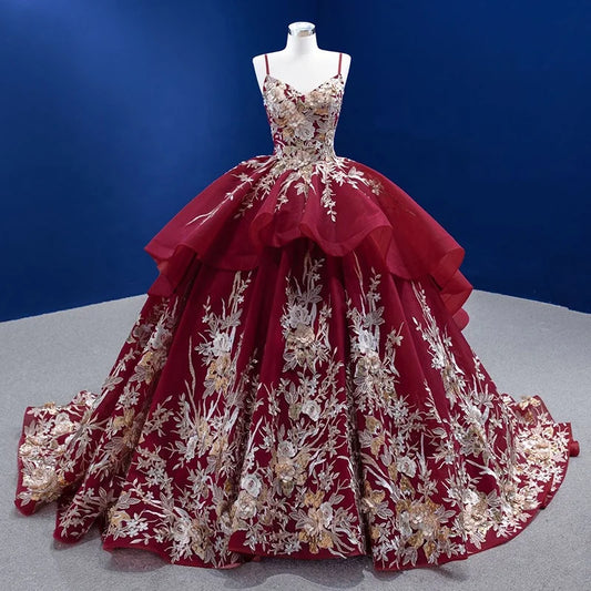 Jancember RSM67467 Red Elegant Spaghetti Straps Vintage Vestido De Noiva Evening Dress