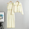 Designer High-quality Temperament Socialite High-waisted Fashion Sweater Dress Autumn New Sweater Vest Dress Set Luxury