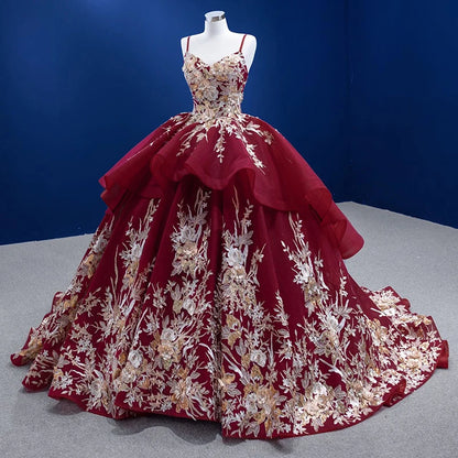 Jancember RSM67467 Red Elegant Spaghetti Straps Vintage Vestido De Noiva Evening Dress
