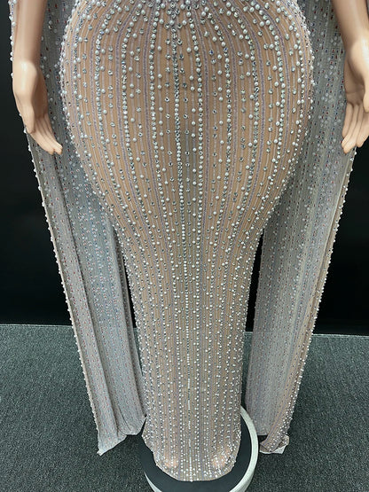 Novance Y3764-B Trending Womens Clothing 2024 Club Dress for Women Sexy Party Formal Luxury Sleeveless Rhinestone Clothing Women