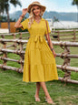 2024 Planner Summer Top Sell Short Sleeve Midi Dress Women Elegant Casual Plain Casual Dresses
