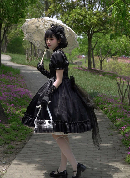 15286# Elegant Lolita Satin Ball Gown Birthday Party Princess Dress for Plus Size Women Prom Evening Dresses Flower Girl Clothes