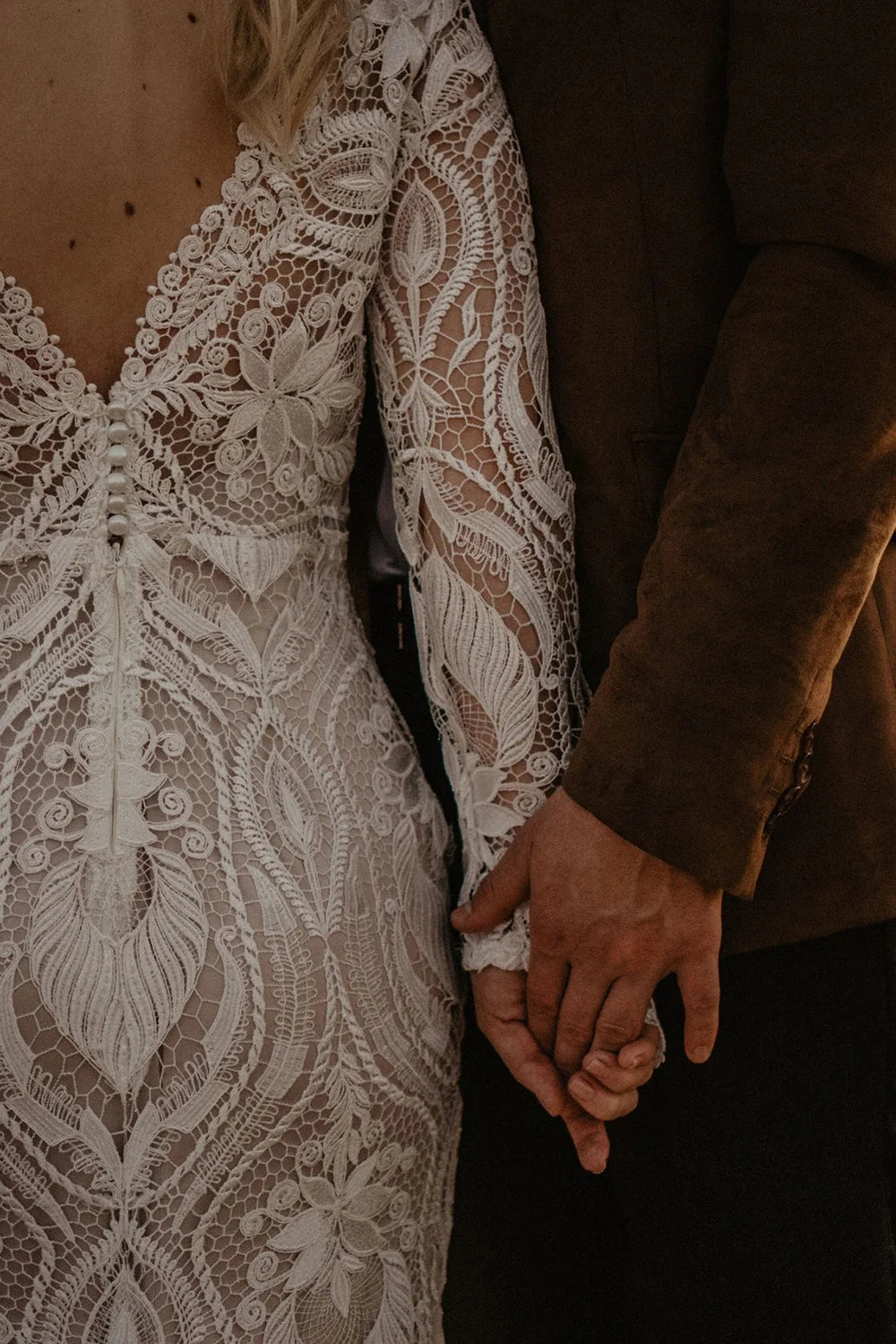 #10165 2 Pieces Long Sleeves Lace Rustic Wedding Dress Backless Vintage Beach Barn Ranch Plus Size Custom Made  Mermaid