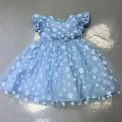 2026 Summer Princess Party Gowns Girls ODM-supplied Solid Pattern Kids Women Dress with Lace Length