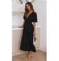 Women 2024 Puff Sleeve Deep V Neck Long Dresses Summer for Woman Sexy Green Women's Dress Summer Royal Blue