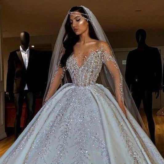 S1731F   2025 High Quality Hot Sale New Fashion Elegant Lace Custom  Party Wedding Dress Bridal Gowns