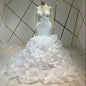 S8765F    2026  Heavy Work Court Unilateral  High Quality A-Line With Lace Decoration Bridal Wedding Dress