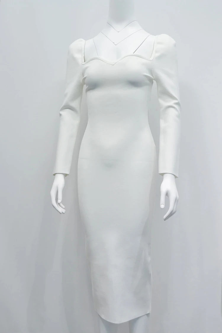 Womens Long Sleeve Backless for Bandage-Midi Dress Casual Style Natural Waist Sexy Breathable Knitting Fabric for Mini-dress