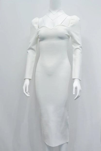 Womens Long Sleeve Backless for Bandage-Midi Dress Casual Style Natural Waist Sexy Breathable Knitting Fabric for Mini-dress