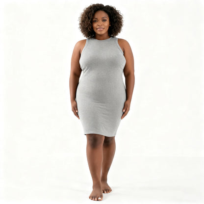 Women's Soft Lounge Ribbed Sleeveless Maxi Dress Slimming Fit Comfortable Modal Dress for Female Bodycon Causal Dress