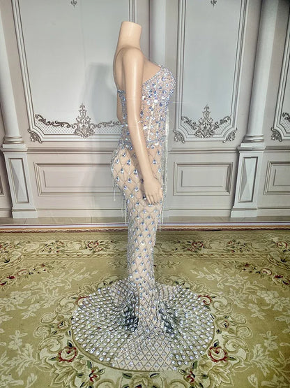 Women Wedding Party New 2024  Sleeveless Sexy  Evening Gown Dinner Dress for Ladies