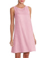 100% Linen O-Neck A-line Casual Sleeveless Loose Pockets Dress for Women