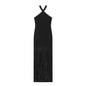GX4212 Fashion Summer Women Clothes Boutique Sleeveless Evening Long Tassel Dress Sexy Backless Party Maxi Dresses