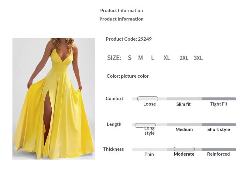 Cross-border  Spring New European American Women's Fashion Solid Color Chiffon Anti-Static Sexy Slim Split Ear Side Long