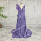 Real Photos High Quality Side Slit Ruffles Chiffon Evening Dress for Women Elegant Sleeveless Bridesmaid Dress