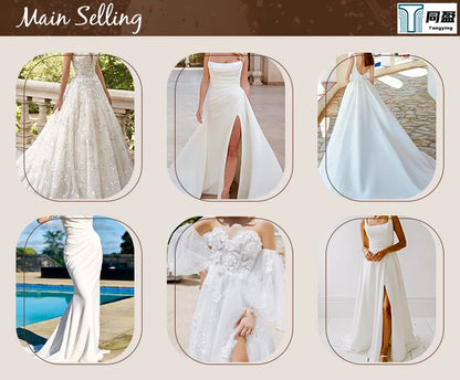 Spring New Backless Mermaid Trailing Lace Wedding Dress Long Sleeve Lawn Empire Silhouette Embroidered Technique