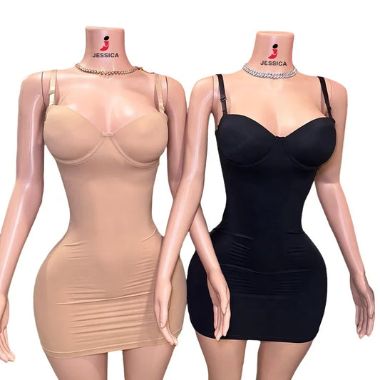S2718-summer Dresses 2025 Sexy Mini Spaghetti Strap Dress for Women Black Shapewear Dress