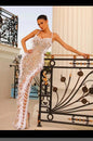 Women Customized Lady Dress Deep V Diamond Waist Sexy Beaded Top Dress Evening Party Vestidos De Club Slip Dresses