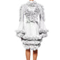 Elegant Pagoda Sleeve Mesh Ruched Ball Gown Lady Wedding Prom Dress Sexy Short Club Party Dress Women Birthday Princess Dress
