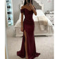 Women's Gold Mermaid Sequined Evening Party Dress Bling Prom Gown Off Shoulder Formal Wear for Summer Seasons Long Dress