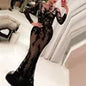 EV124 Sexy Long Sleeve O-Neck Vestidos Elegantes Para Mujer Mermaid Evening Dress Lace Prom Dress Appliques Party Gown
