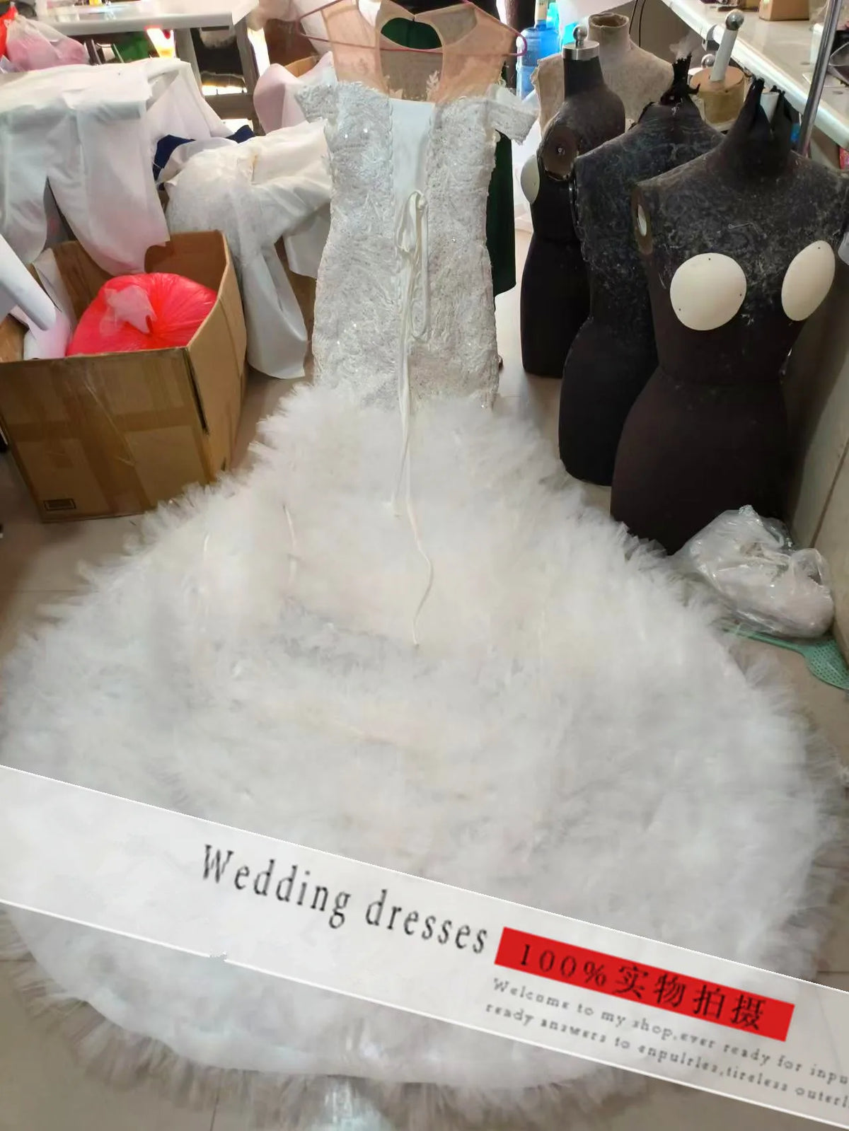 China Factory Luxury Beaded Mermaid Wedding Dress Wedding Dress for Plus Size Women Elegant Wedding Dresses Plus Size