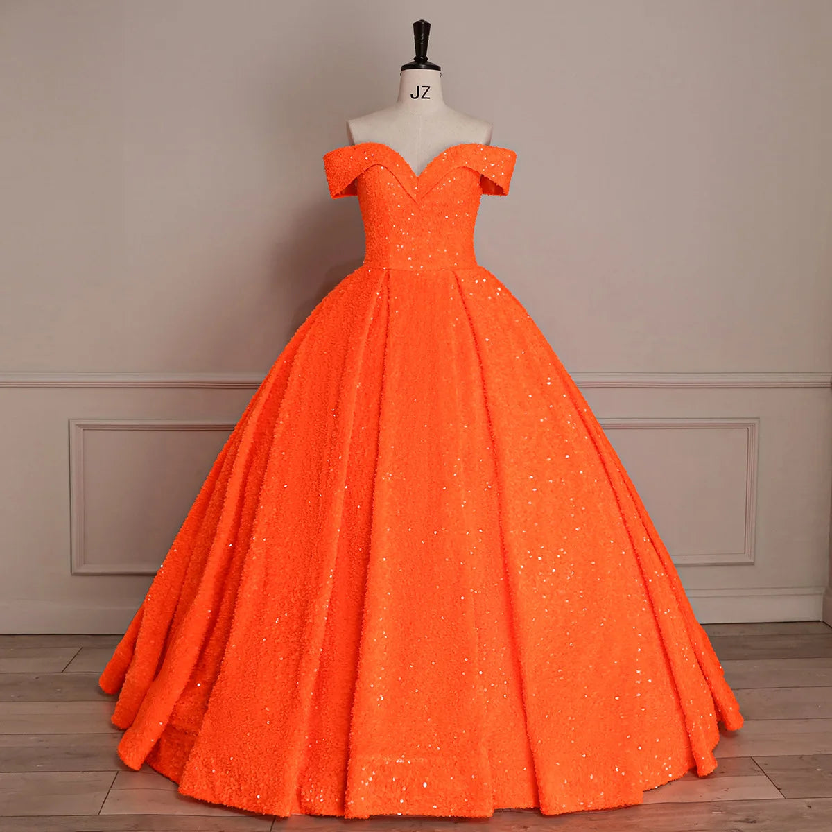 Elegant Modern One-Shoulder Bridal Wedding Dress Lace-up Tutu Skirt Adults Sleeveless Ball Gown Color Changing Sequin Prom Gown