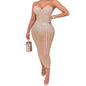 Dresses Women Lady Elegant Party  Birthday  Women Nightclub Rhinestone Dress Evening Dresses