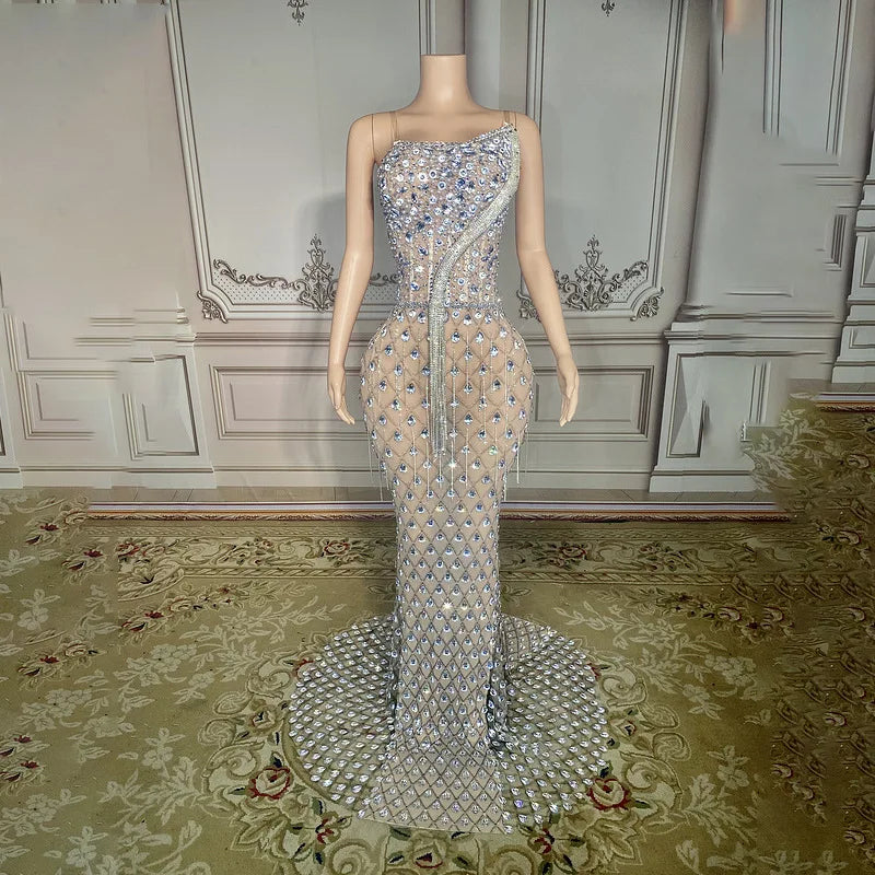 Women Wedding Party New 2024  Sleeveless Sexy  Evening Gown Dinner Dress for Ladies