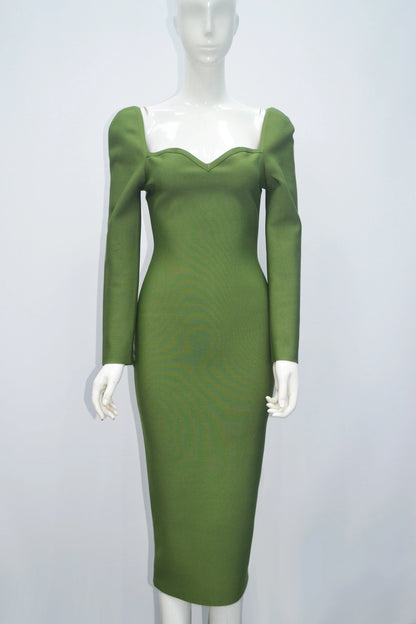 Womens Long Sleeve Backless for Bandage-Midi Dress Casual Style Natural Waist Sexy Breathable Knitting Fabric for Mini-dress
