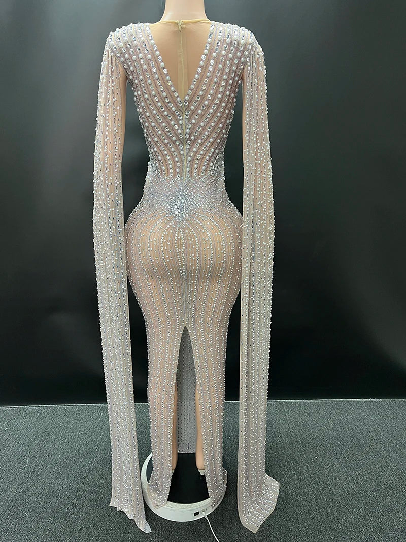 Novance Y3764-B Trending Womens Clothing 2024 Club Dress for Women Sexy Party Formal Luxury Sleeveless Rhinestone Clothing Women