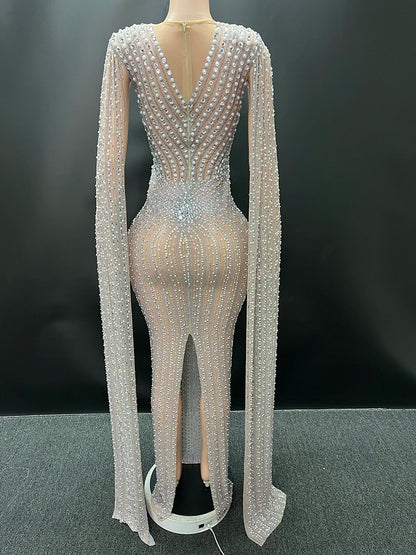 Novance Y3764-B Trending Womens Clothing 2024 Club Dress for Women Sexy Party Formal Luxury Sleeveless Rhinestone Clothing Women