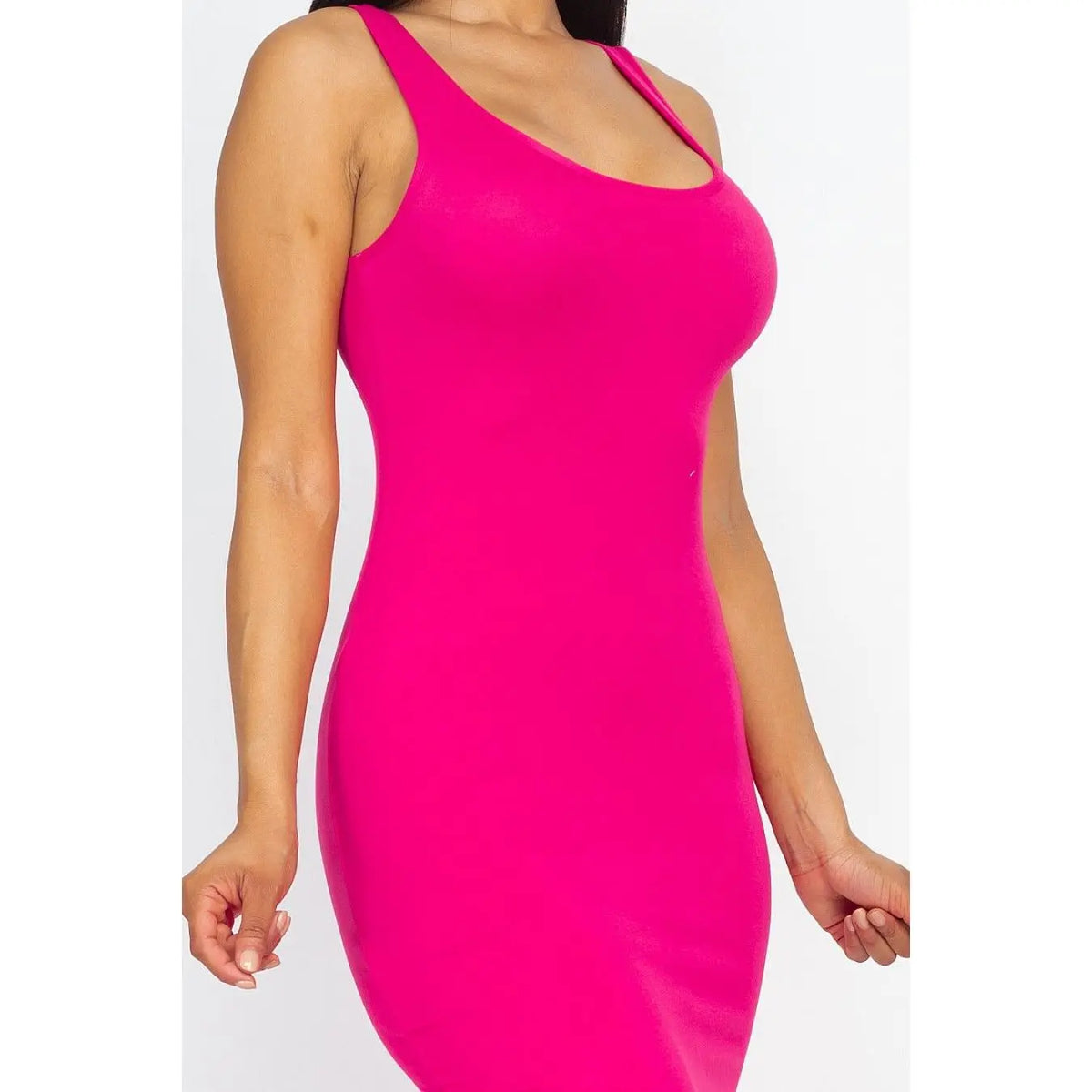 Sleeveless Basic Fuchsia Maxi Evening Dress Model D0100HXZ7NP